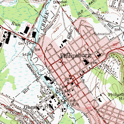 Topographic Map of Reliance Fire Company 12, PA
