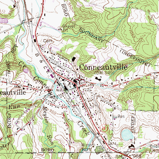 Topographic Map of Fellow's Club Volunteer Fire Department and Ambulance Service Department 8, PA