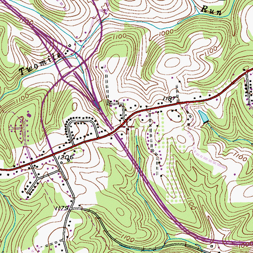 Topographic Map of Brighton Township Volunteer Fire Department Station 63 - 2, PA