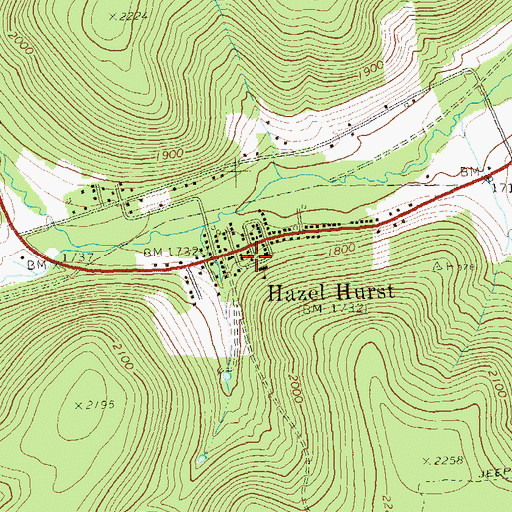 Topographic Map of Hamlin Township Volunteer Fire Department Station 1, PA