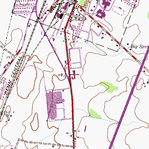 Topographic Map of Rescue Hose Fire Department - Company 3, PA
