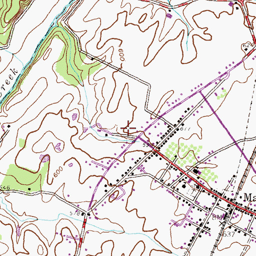 Topographic Map of Marion Volunteer Fire Department - Company 8, PA