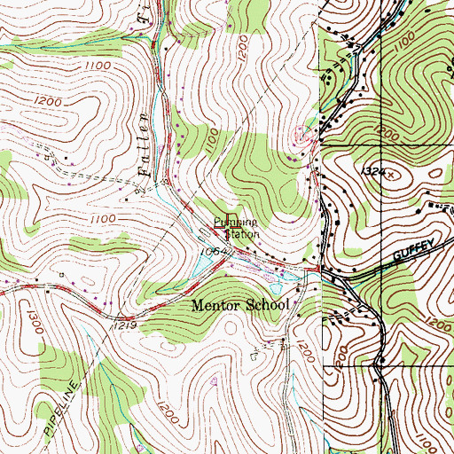Topographic Map of Forward Township Volunteer Fire Company Station 155, PA