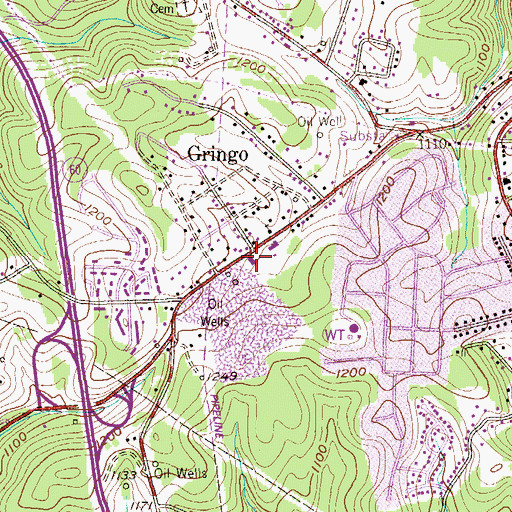 Topographic Map of Hopewell Township Volunteer Fire Department Station 92 - 2, PA