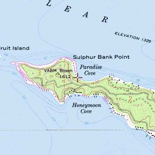 Topographic Map of Paradise Cove, CA