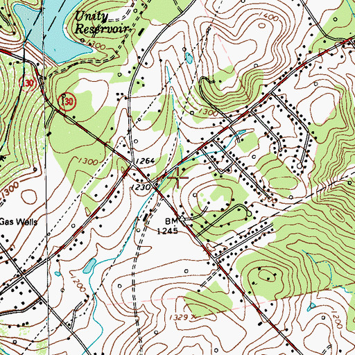 Topographic Map of Dry Ridge Volunteer Fire Department, PA