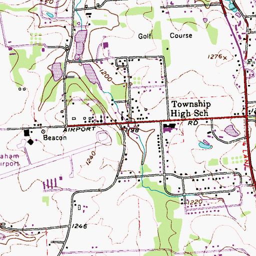 Topographic Map of Penn Township Volunteer Fire Department Station 11, PA