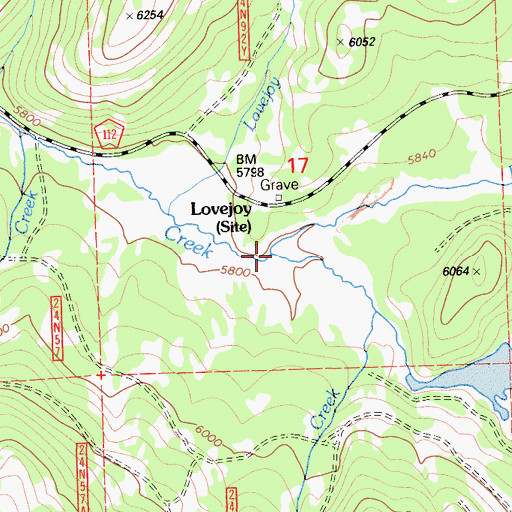 Topographic Map of Paradise Creek, CA