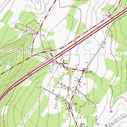 Topographic Map of Richland Township Fire Department Solomon Run Station 3, PA