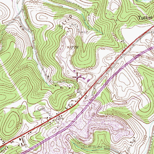 Topographic Map of Hanover Volunteer Fire Department, PA