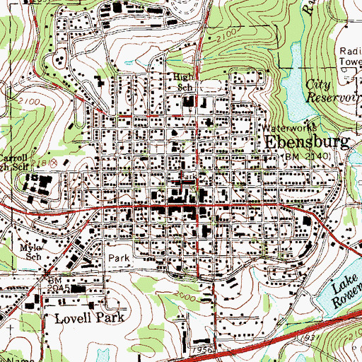 Topographic Map of Dauntless Volunteer Fire Company Station 22, PA