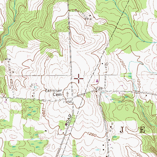 Topographic Map of Jefferson Township Volunteer Fire Department Station 88, PA