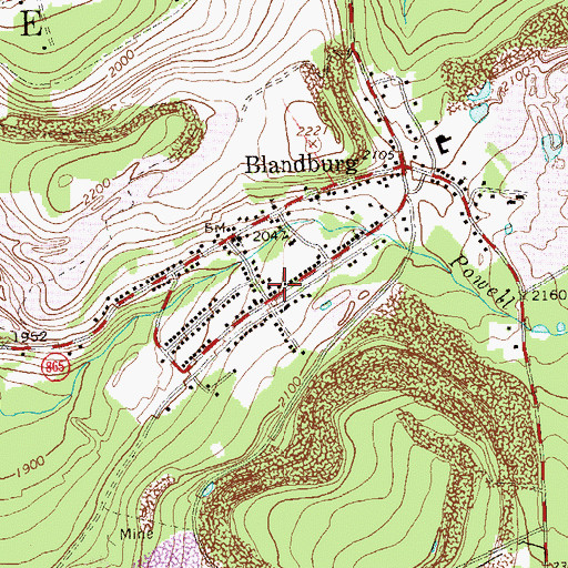 Topographic Map of Reade Township Fire Company Station 63, PA