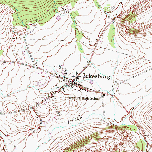 Topographic Map of Ickesburg Fire Company, PA