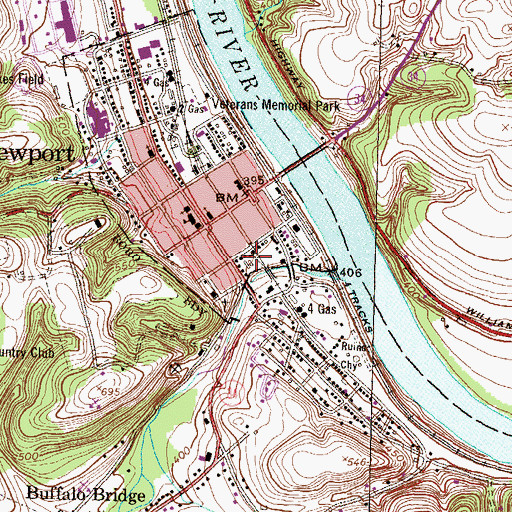 Topographic Map of Citizens Fire Company 1, PA