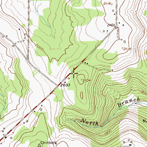 Topographic Map of Scandia Volunteer Fire Department, PA