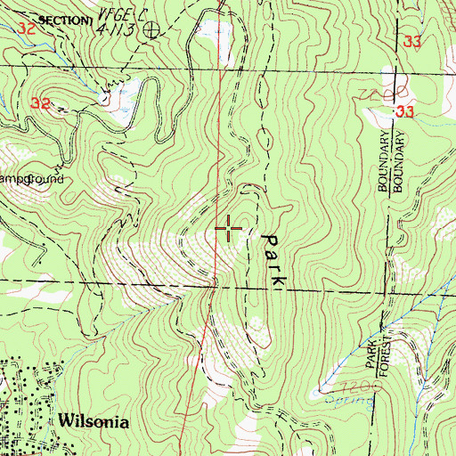 Topographic Map of Park Ridge, CA