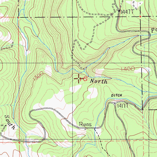 Topographic Map of Parker Creek, CA