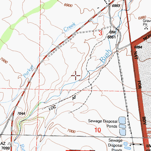 Topographic Map of Parker Creek, CA