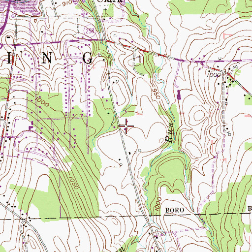 Topographic Map of Clark Volunteer Fire Company Station 99, PA