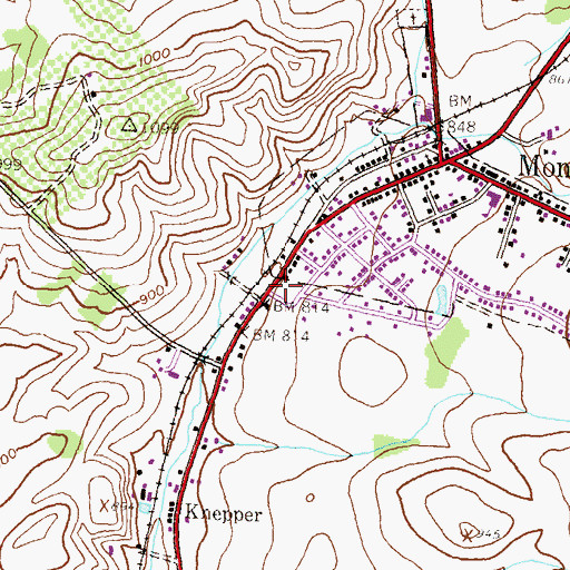 Topographic Map of Mont Alto Volunteer Fire Department - Company 5, PA