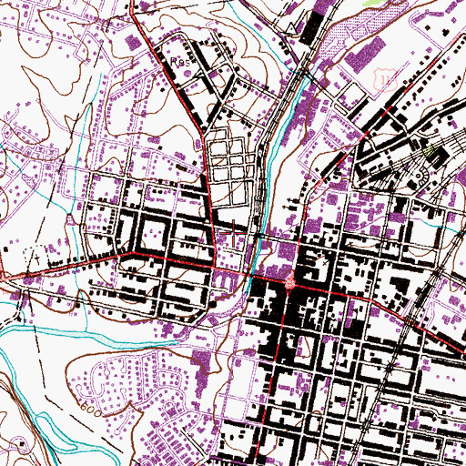 Topographic Map of Franklin Fire Company Station 4, PA