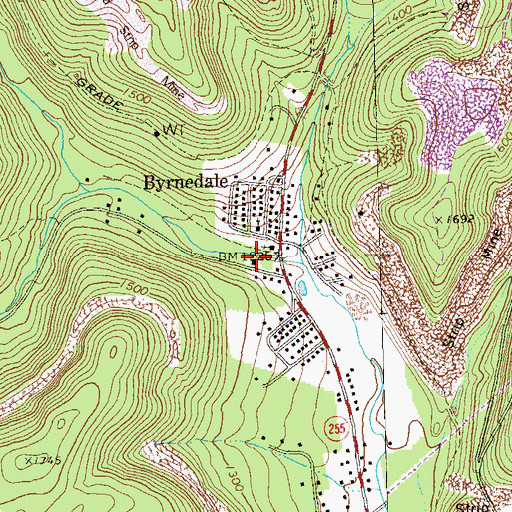 Topographic Map of Jay Township Volunteer Fire Company 5, PA
