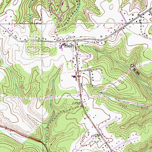 Topographic Map of Raccoon Township Independent Volunteer Fire Department Station 35, PA
