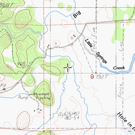 Topographic Map of Parks Creek, CA