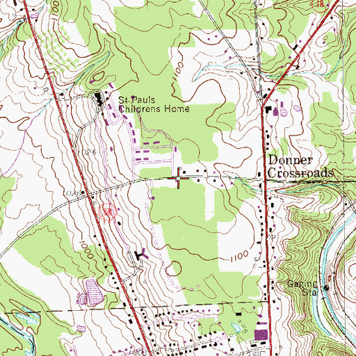 Topographic Map of West Salem Volunteer Fire Department Station 73-2, PA