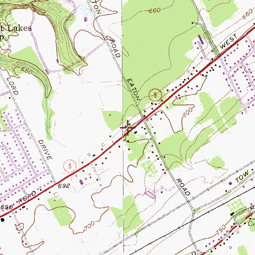 Topographic Map of Fairview Fire Department Station 53, PA