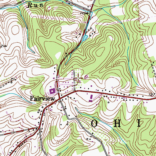 Topographic Map of Ohioville Borough Volunteer Fire Department Station 39 - 2, PA