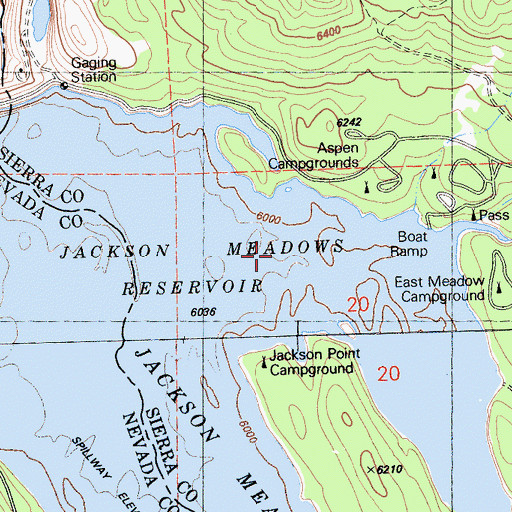 Topographic Map of Pass Creek Guard Station, CA