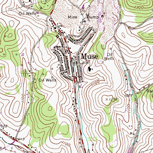 Topographic Map of Cecil Township Volunteer Fire Company 2 Station 29, PA