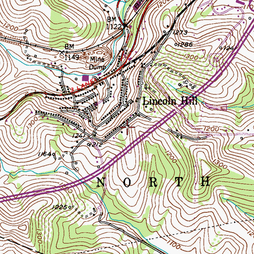 Topographic Map of North Franklin Volunteer Fire Company Station 431 Substation, PA