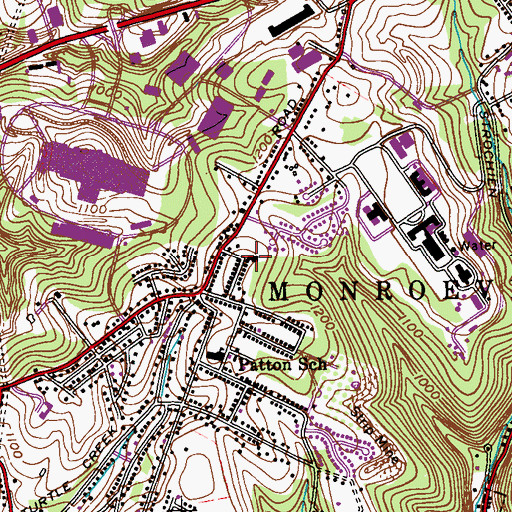 Topographic Map of Monroeville Volunteer Fire Company 1 Station 192 - Emergency Medical Services Station 350, PA