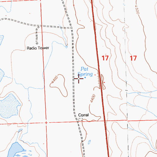 Topographic Map of Pat Spring, CA