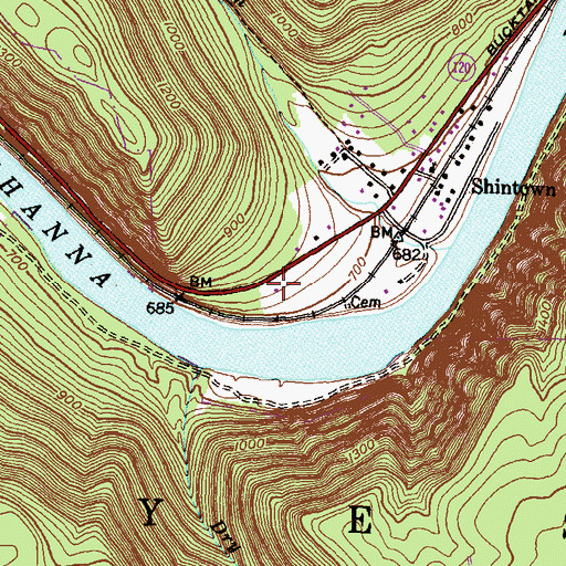 Topographic Map of Department of Conservation and Natural Resources Sproul State Forest 10, PA