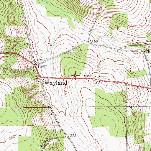 Topographic Map of East Mead Volunteer Fire Company Department 9, PA