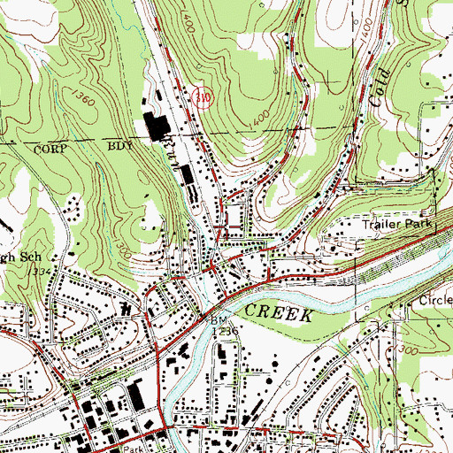 Topographic Map of Punxsutawney Fire Department Elk Run Station 30, PA