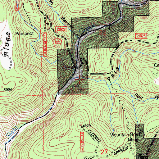 Topographic Map of Pats Gulch, CA