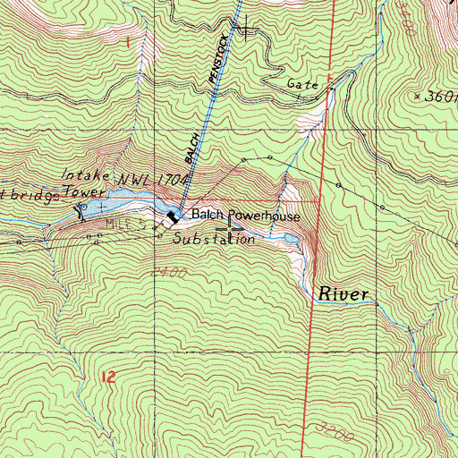 Topographic Map of Patterson Creek, CA