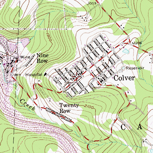 Topographic Map of Cambria Township Volunteer Fire Company Station 40, PA