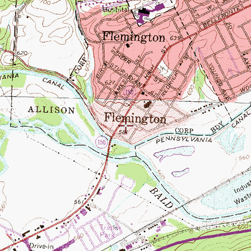 Topographic Map of Goodwill Hose Fire Company Station 7, PA