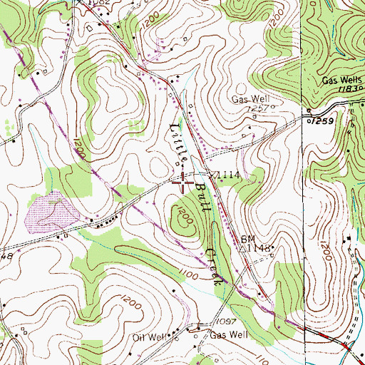 Topographic Map of Sarver Volunteer Fire Company Station 36, PA