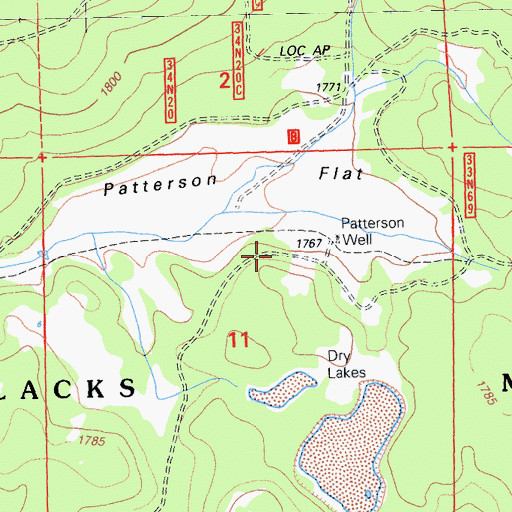 Topographic Map of Patterson Well, CA