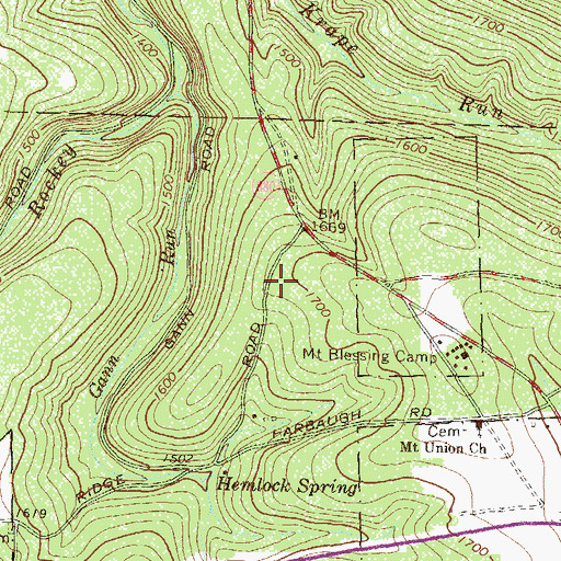 Topographic Map of Pennsylvania Conservation and Natural Resources District 12 Tiadaghton Forest, PA