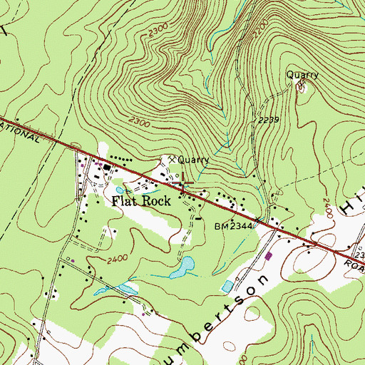 Topographic Map of Markleysburg Henry Clay Volunteer Fire Department Station 27 Substation, PA