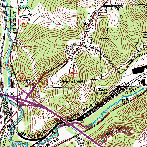 Topographic Map of Lick Hill Volunteer Fire Department Station 8, PA