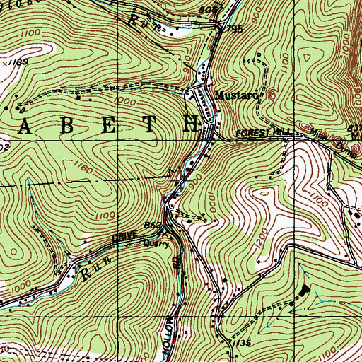 Topographic Map of Victory Volunteer Fire Company Station 146, PA